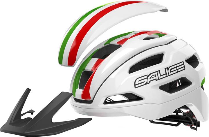 Actual product image Salice Occhiali Velo helmet Stelvio M-L 54-60 White ITA (54 - 60 cm)