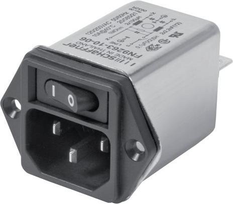 Actual product image Schaffner EMV Appliance plug with filter, 10A, 250VAC