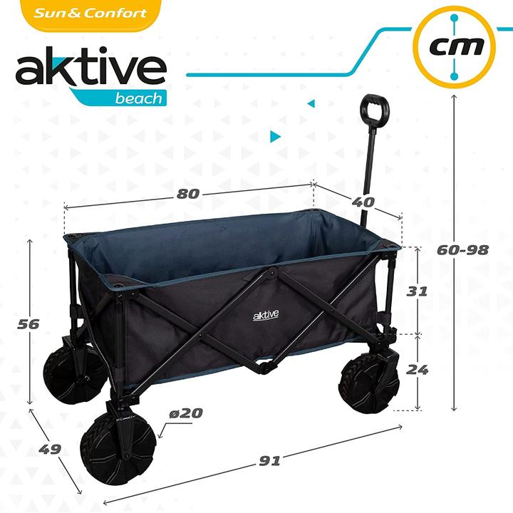 Actual product image Aktive Foldable Transport Trolley