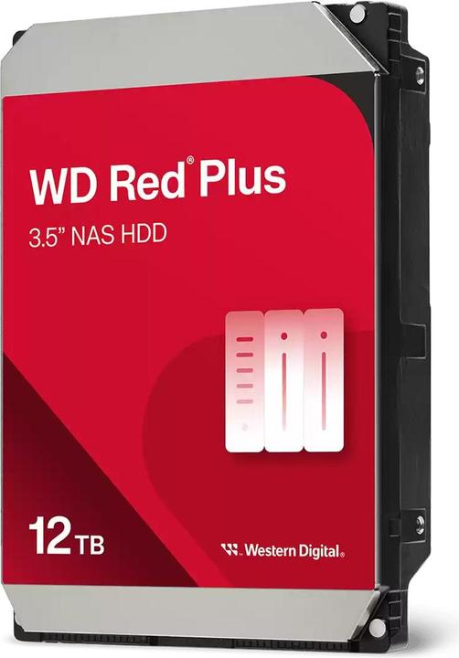 Actual product image WD Red Plus 12TB SATA 6Gb/s 3.5inch HDD (12 TB, 3.5", CMR)