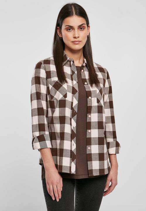 Produktbild Urban Classics Ladies Turnup Checked Flanell Shirt - 1180 (4XL)
