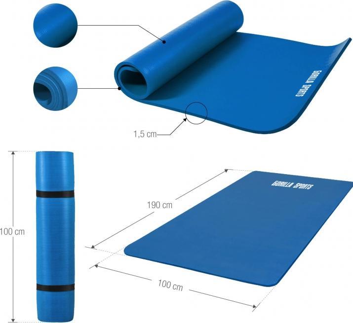 Actual product image Gorilla Sports yoga mat (15 mm)