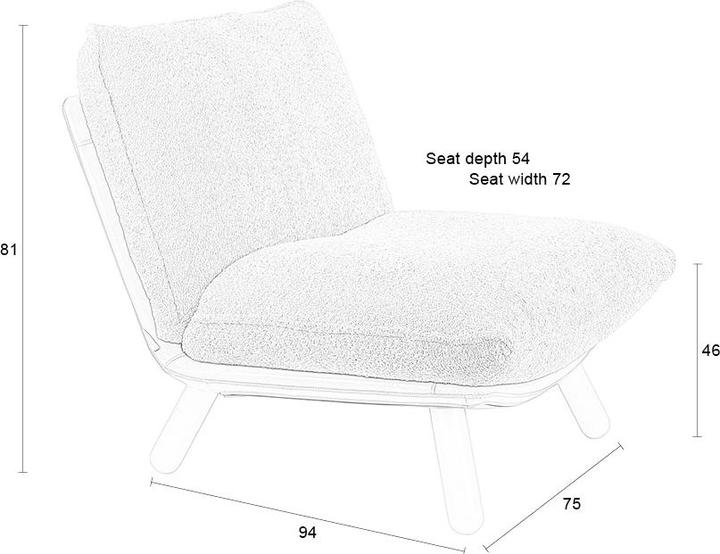 Produktbild Zuiver Lazy Sack Lounge Chair Soft Beige