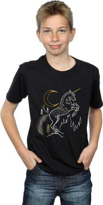 Actual product image Boys Unicorn Line Art T-Shirt (140, 146)