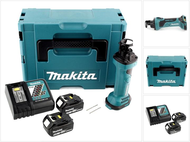 Produktbild Makita DCO 180 RTJ Akku Rotationsschneider 18V + 2x Akku 5,0Ah + Ladegerät + Makpac