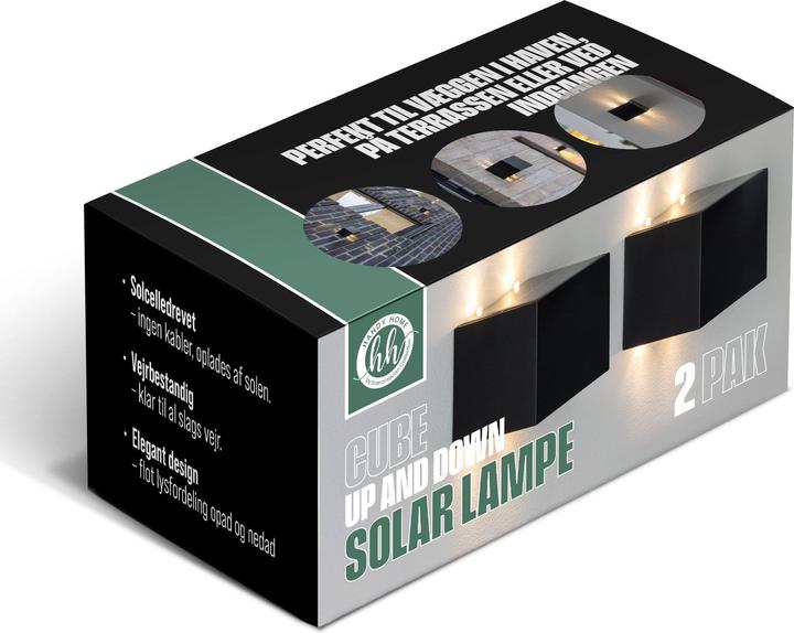 Productafbeelding Homey - Cube Up and Down Solar Lamp - 2 pcs