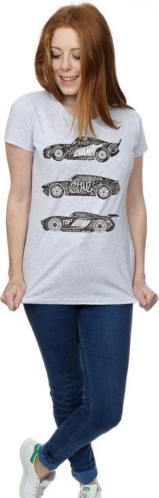 Immagine prodotto Disney Cars Text Racers Maglietta Donna (M)