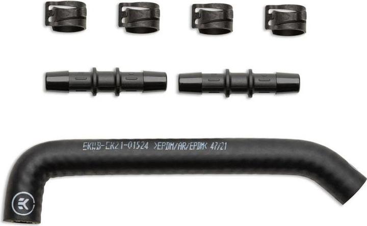 Actual product image EKWB EK-Pro Tubing 17/10mm, Reinforced, EPDM, Preformed 45&deg /90&deg - black (1 m, Plastic)