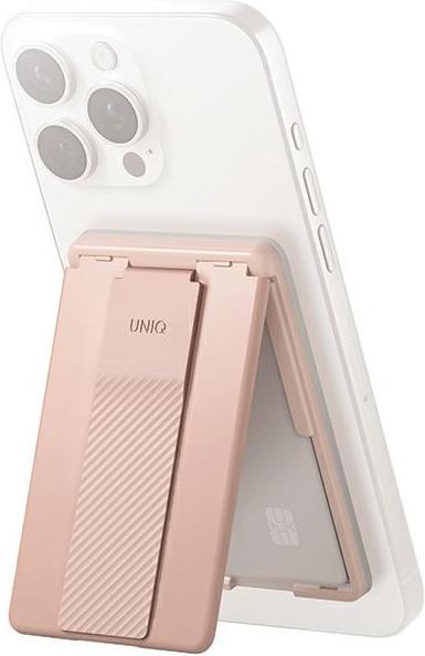 Actual product image Uniq Heldro ID magnetyczny portfel z podpórką i opaską różowy/blush pink