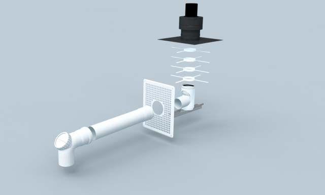 Actual product image Magni Bertrams St,-kit 3 Polyline EW flex DN 110, manhole mount,, m connecting piece