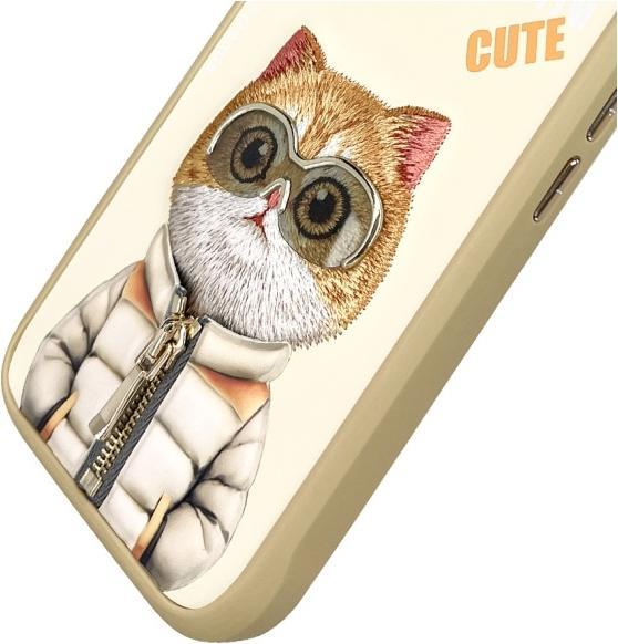 Productafbeelding ASUS Nimmy hoesje iPhone 16 6.1" kaki Cool&Cute 2.0 Cat (Apple iPhone 16)