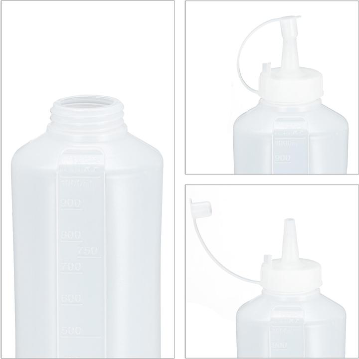 Produktbild Relaxdays 4x Quetschflasche (1 l)