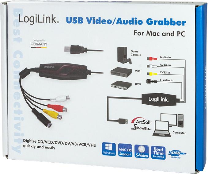 Image du produit LogiLink Carte d'acquisition vidéo/audio (USB 2.0, signal TV analogique)