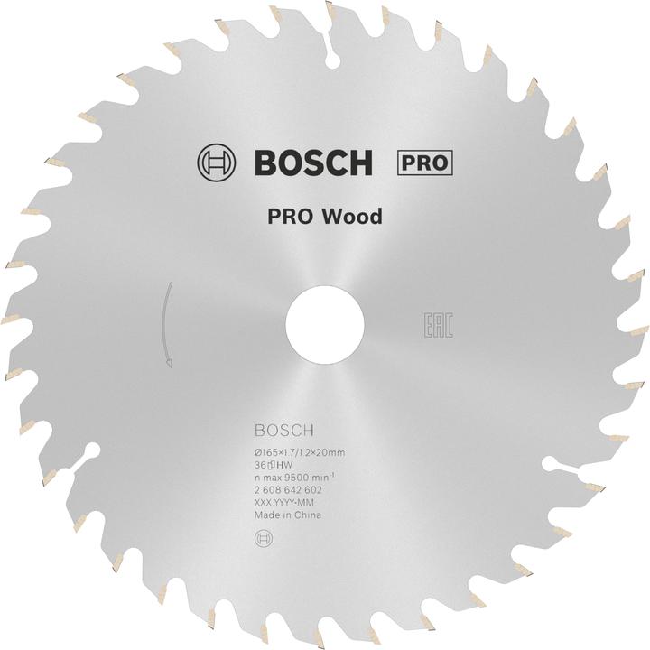 Produktbild Bosch Professional Zubehör PRO Wood Kreissägeblatt, 165 x 1.7 x 20 mm