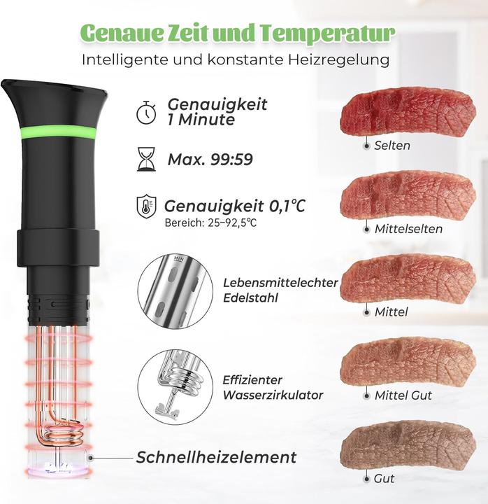 Actual product image Vpcok Direct Sous Vide Stick mit LCD Touchdisplay