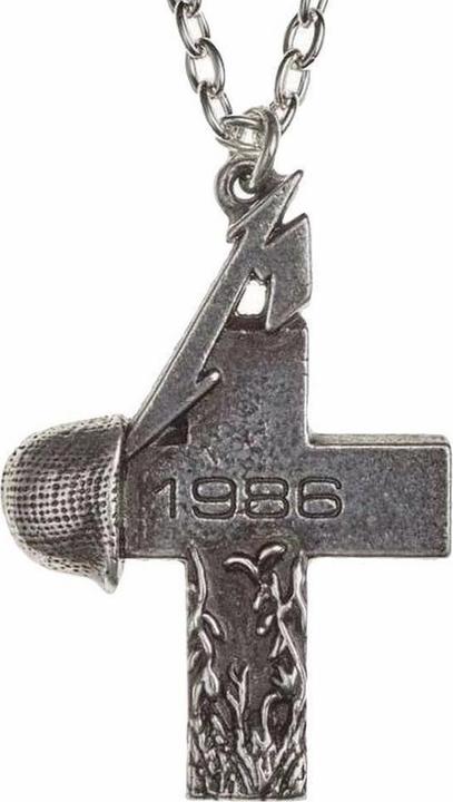 Actual product image Metallica Master Of Puppets Cross Pendant (100% metal)