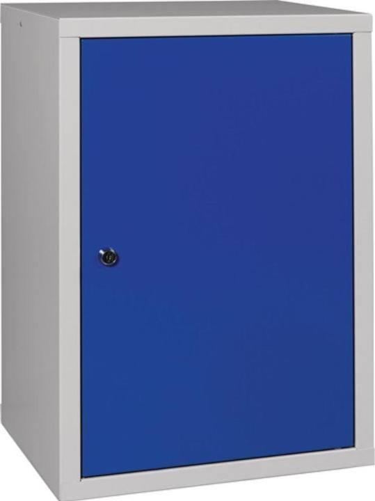 HP Autozubehör Armadietto a muro H600xL400xP300 mm, 1 piano in lamiera d'acciaio grigio chiaro, RAL 7035/gentia... (41 cm, 60 cm)