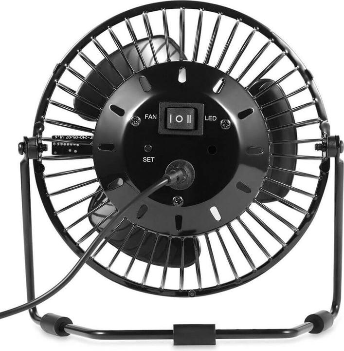 Image du produit Cover-Discount Mini ventilateur de table USB avec horloge