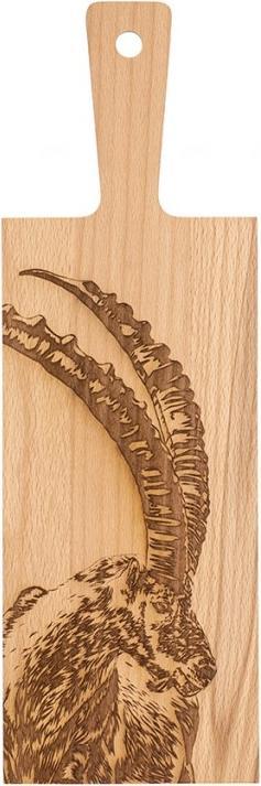 Kadastar Steinbock Holzbrett Buche40 x 13 x 2 cm