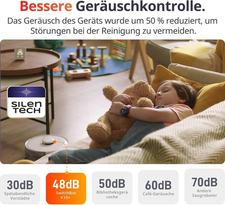Produktbild SwitchBot Minisaugroboter K10+ Pro Saugroboter mit Absaugsta