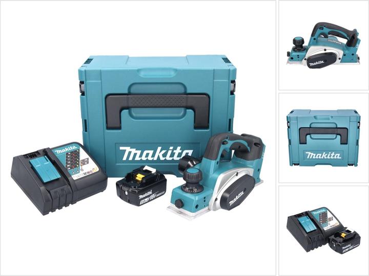 Actual product image Makita DKP180RT1J Cordless Planer 82mm 18V + 1x Battery 5.0Ah + Charger + Case Makpac