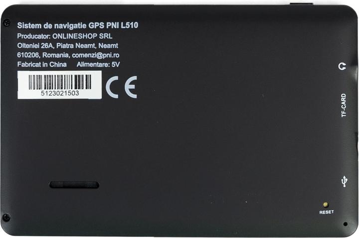 Actual product image PNI GPS navigation system L510 5-inch screen, 800 MHz, 256 MB DDR2, 8 GB internal memory, FM-S (5")