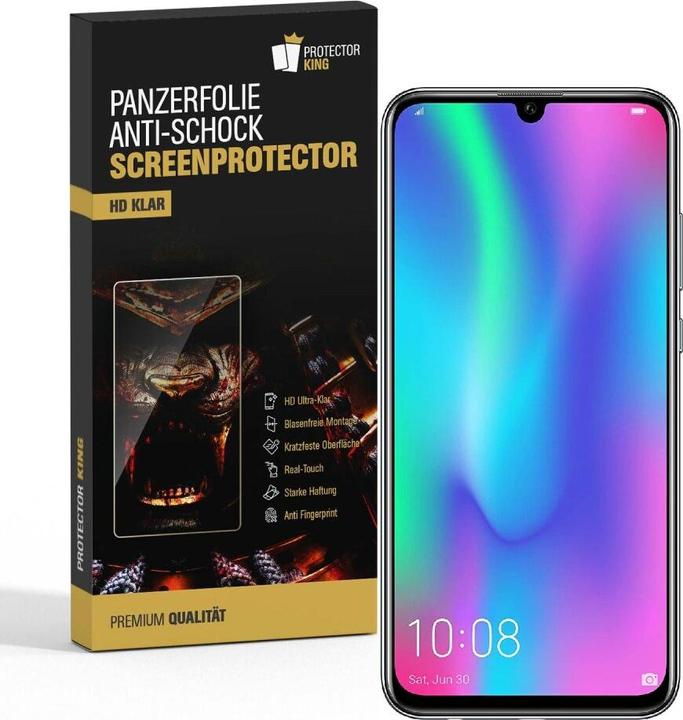 Actual product image Protectorking 2x Panzerfolie Anti-Shock HD Klar (2 Piece, Honor 10 Lite)