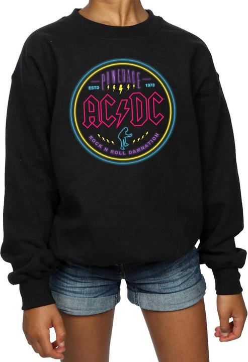 Immagine prodotto AC/DC Circle Neon Felpa Ragazze (140, 146)