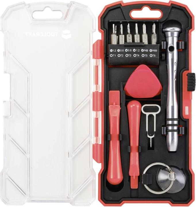 Actual product image Toolcraft TO-7746381 DIY, smartphone repair kit in case 18 pieces (18 pieces)