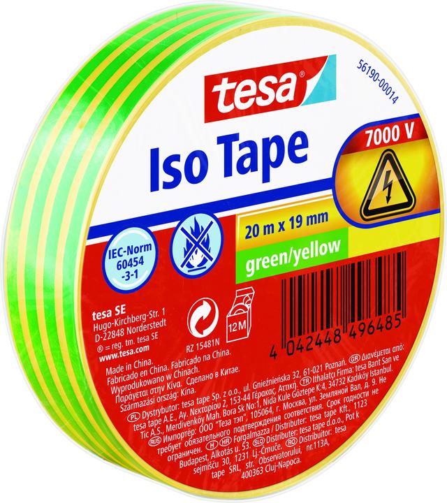 Actual product image tesa Electrical insulating tape, heat-resistant adhesive tape for insulating, repairing & bundling (19 mm)