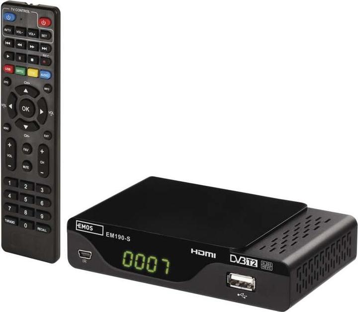 Actual product image Emos EM190-S HD HEVC H265 (DVB-T, DVB-T2, CI Shaft)