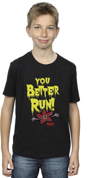 Actual product image Netflix Boys Stranger Things You Better Run T-Shirt (140, 146)