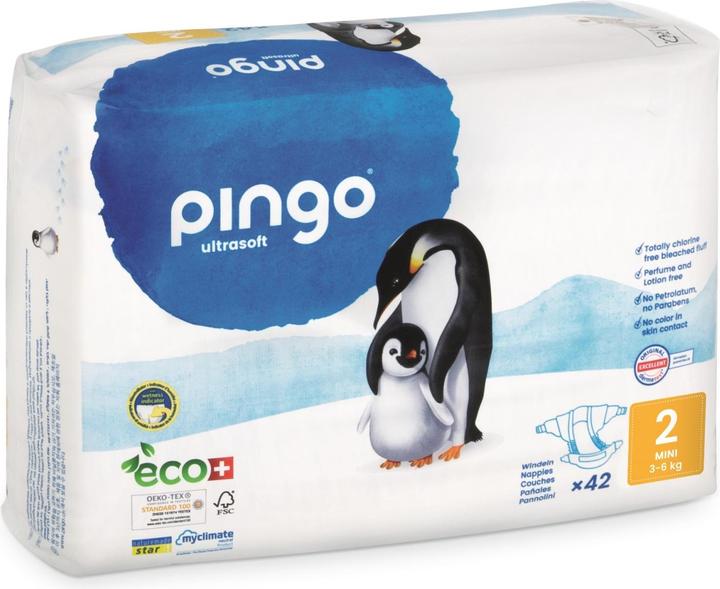 Produktbild Pingo Ökowindeln (Gr. 2, Monatsbox, 252 Stück)