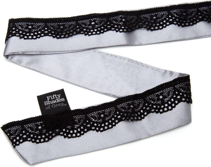 Produktbild Fifty Shades of Grey Play Nice Satin & Lace Collar & Nipple Clamps - Black