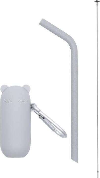 Image du produit We Might Be Tiny Paille Keepie "Bear" & Bendie, gris (1 x)