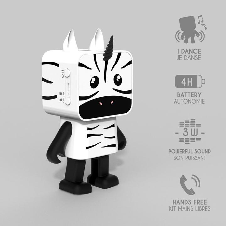 Actual product image Mobility on Board Dancing Animals speaker Zebra (4 h, Rechargeable battery operated)