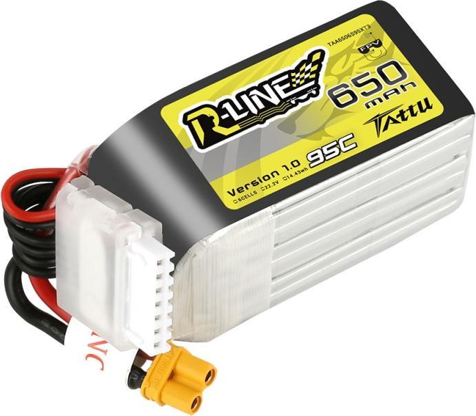 Produktbild Dronefactory Tattu R-Line 650mAh 95C 22.2V 6S1P Lipo mit XT30U-F (22.20 V, 650 mAh)