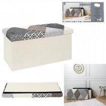 Produktbild Home Deco Factory koffer bank faltbar patchwork grau