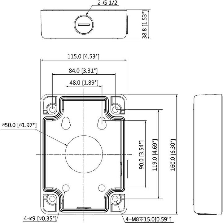Produktbild Dahua PFA120 Junction Box 21210057 (Montage-Kit)
