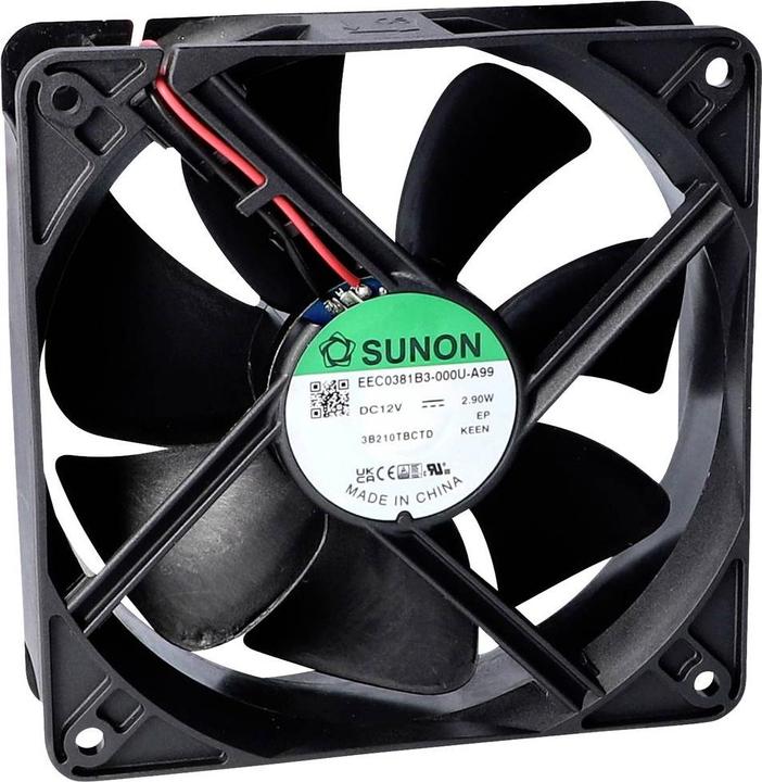Produktbild Sunon EEC0381B2-000U-A99 Axiallüfter 12 V/DC 197.03 m³/h (L x B x H) 38 x 120 x (120 mm)