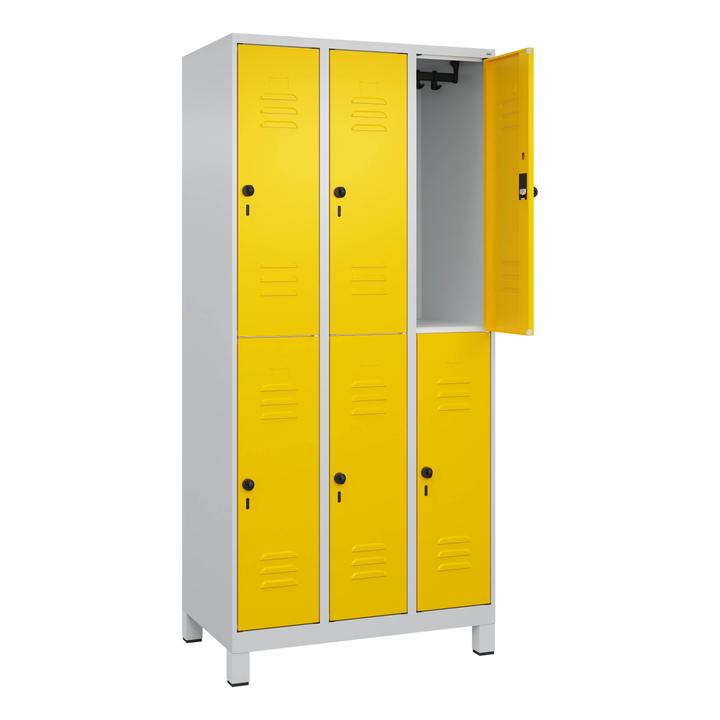 Produktbild C+P Doppel-Garderobenschrank Classic Plus, Abteilbreite 30 cm, mit Füssen