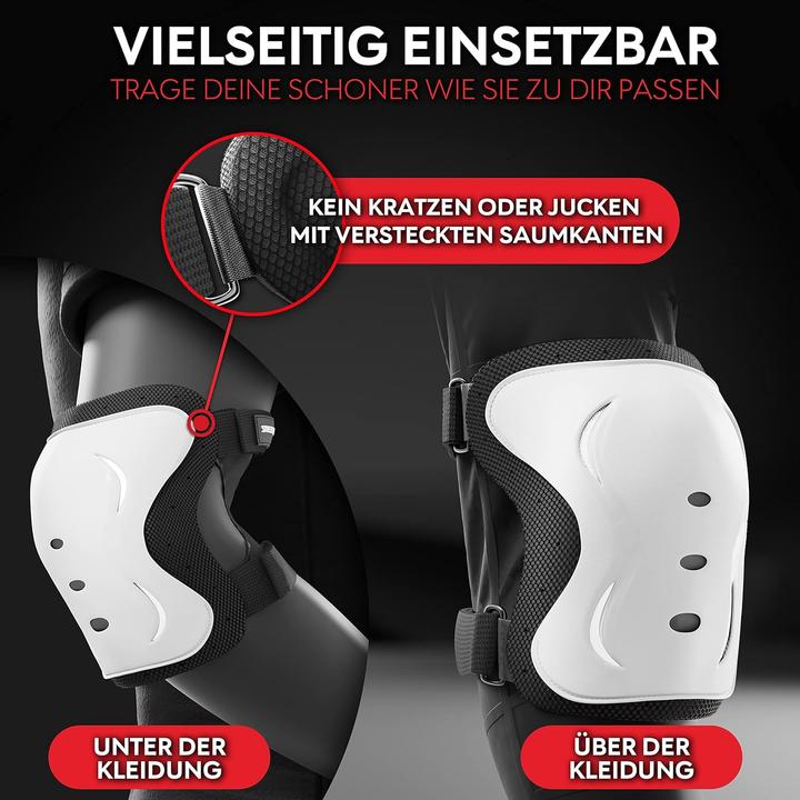 Actual product image Skatewiz Skate protector set (M, Wrist protectors, Elbow protectors, Knee pad, 6 pieces)