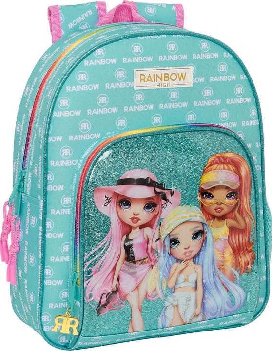 Actual product image Rainbow High Paradise school rucksack turquoise 28 x 34 x 10 cm