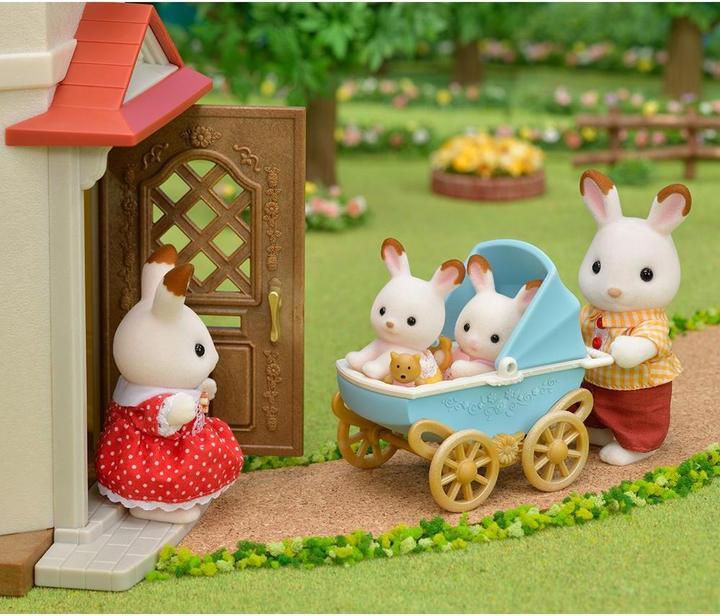 Produktbild Sylvanian Families Chocolate Rabbit Twin Babies & Pram