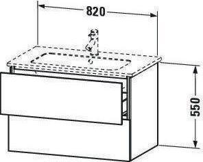 Produktbild Duravit Waschtischunterbau L-CUBE 820x481x550mm weiss matt (48 x 48 x 55 cm)
