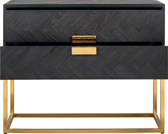 Image du produit Richmond Interiors Commode Blackbone noir or 108 (108 x 45 x 87 cm)