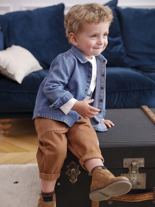 Image du produit Vertbaudet Chemise en jean bébé avec boutons-pression (62)
