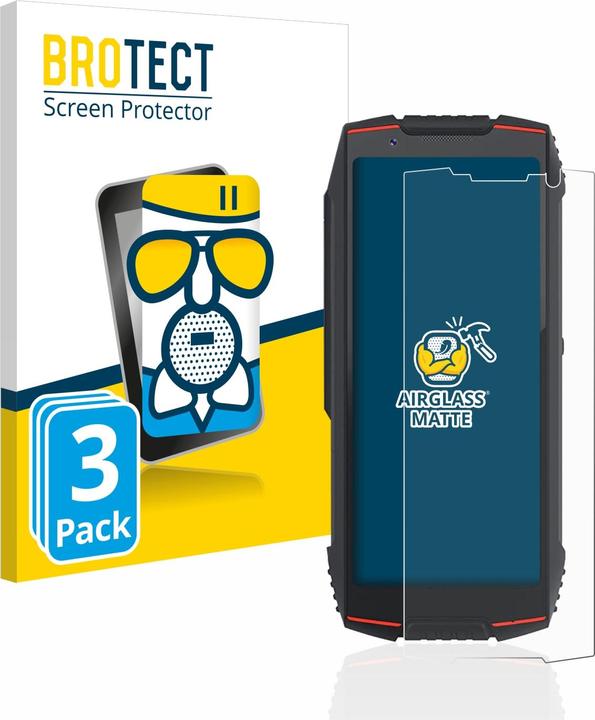Produktbild BROTECT AirGlass Panzerglasfolie Matt (3 Stück, Cubot King Kong mini 3)