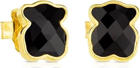 Produktbild Tous Gold-plated teddy bear earrings with onyx Icon Color 815433501 (Sterling Silber)