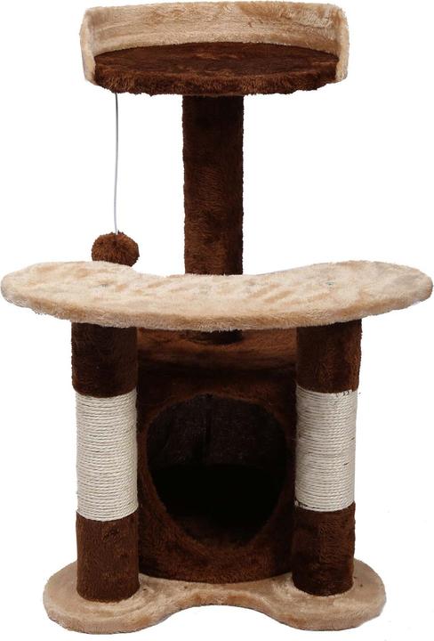 Produktbild Wiltec Kratzbaum 67cm Braun/Beige Katzen Kletterbaum Katzenkratzbaum Katzenbaum (67 cm, Braun/Beige)